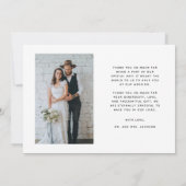 Foto van Love and Bedankt Simple Wedding Photo (Achterkant)