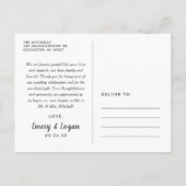 Foto van Love and Bedankt Spring Green Wedding Col Briefkaart (Achterkant)