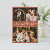 Foto van Love and Bedankt Terracotta Wedding Photo (Staand voorkant)