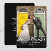 Foto van Love and Bedankt Trendy Script Modern Wed (Voorkant / Achterkant)