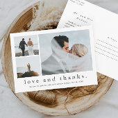 Foto van Love and Bedankt Wedding Briefkaart