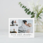 Foto van Love and Bedankt Wedding Briefkaart (Staand voorkant)