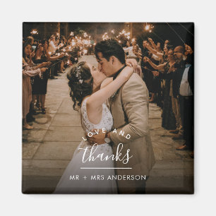 Foto van Love and Bedankt Wedding Magneet