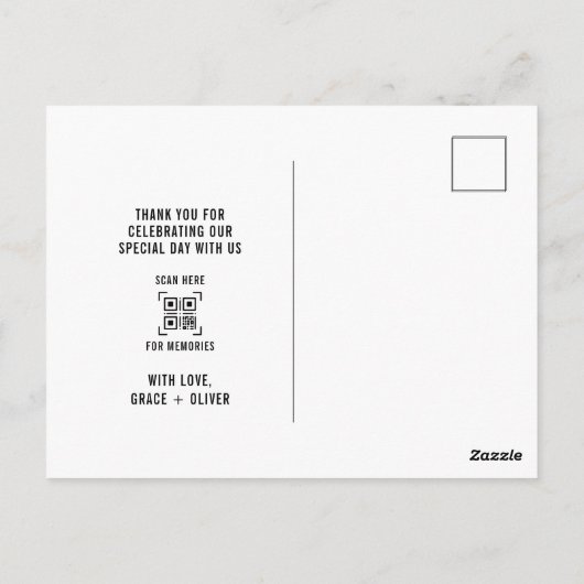 Foto van Love and Bedankt Wedding | Overschrijding Briefkaart (Achterkant)