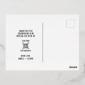 Foto van Love and Bedankt Wedding | Overschrijding Folie Feestdagen Briefkaart (Achterkant)