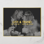 Foto van Love and Bedankt Wedding | Overschrijding Folie Feestdagen Briefkaart (Voorkant)