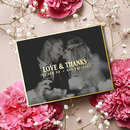 Foto van Love and Bedankt Wedding | Overschrijding Folie Feestdagen Briefkaart