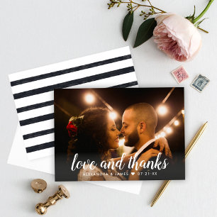 Foto van Love and Bedankt White Script Weduwen Pho