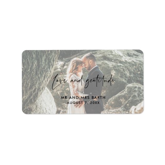 Foto van Love and Gratitude Wedding Etiket (Voorkant)