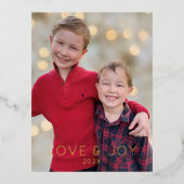 Foto van Love and Joy Kinder Folie Feestdagen Briefkaart (Voorkant)