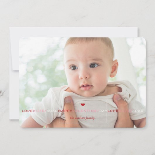 Foto van Love and Kisses XOXO Box Valentijnsdag Feestdagenkaart (Voorkant)