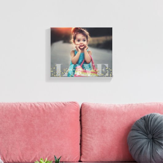 Foto van Love and Sparkles Canvas Afdruk (Insitu (Woonkamer))