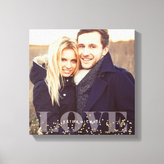 Foto van Love and Sparkles Canvas Afdruk (Voorkant)