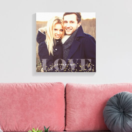 Foto van Love and Sparkles Canvas Afdruk (Insitu (Woonkamer))