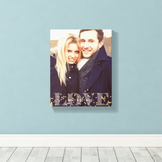 Foto van Love and Sparkles Canvas Afdruk (Insitu (Houten vloer))