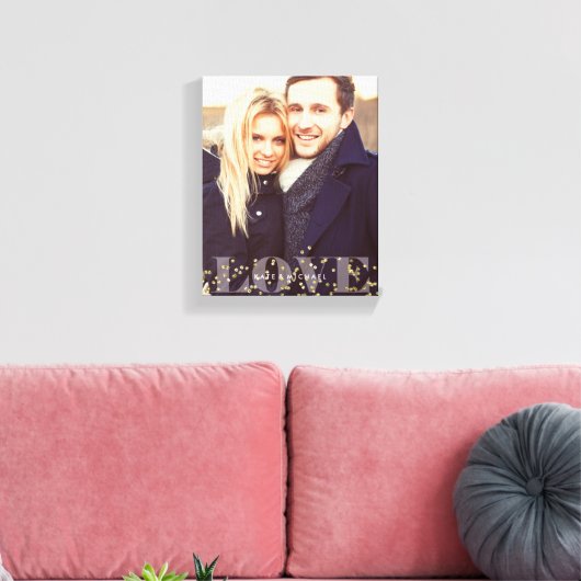 Foto van Love and Sparkles Canvas Afdruk (Insitu (Woonkamer))