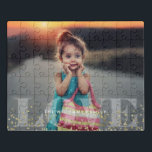 Foto van Love and Sparkles Puzzel<br><div class="desc">Eenvoudig en chic full-bleed fotoontwerp. Heb je een aangepaste kleur nodig? Stuur ons een bericht naar heartlockedstudio@gmail.com en wij zullen u graag helpen!</div>