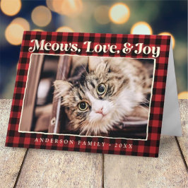 Foto van Love & Joy Modern Pset Funny Pet Feestdagen Kaart