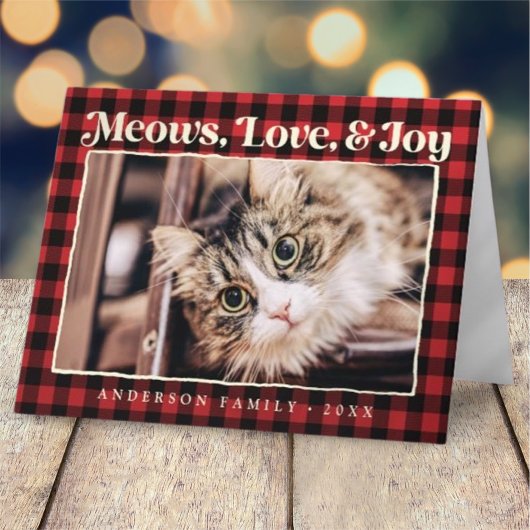 Foto van Love & Joy Modern Pset Funny Pet Feestdagen Kaart