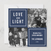 Foto van Love & Light Modern Hanukkah Feestdagenkaart (Voorkant)