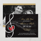 Foto van Love & Music Artist Save the Date Card (Voorkant / Achterkant)