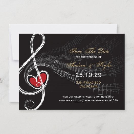 Foto van Love & Music Artist Save the Date Card (Voorkant)