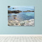 Foto van Low Tide Doorschijnend Atlantische Oceaan Canvas Afdruk (Insitu (Houten vloer))