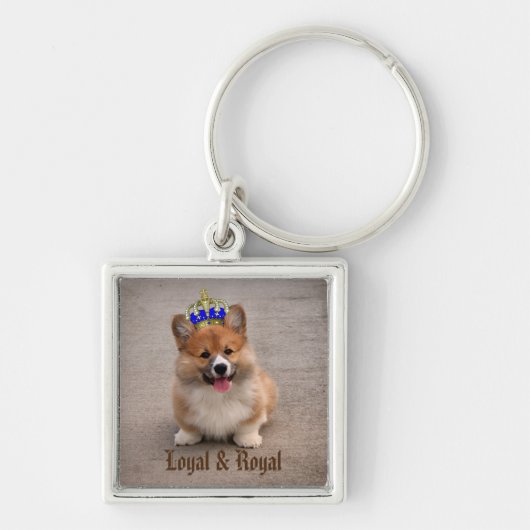 Foto van Loyal and Royal Corgi Puppy Sleutelhanger (Voorkant)