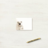 Foto van Loyal White Bulldog Post-it® Notes (Op bureau)