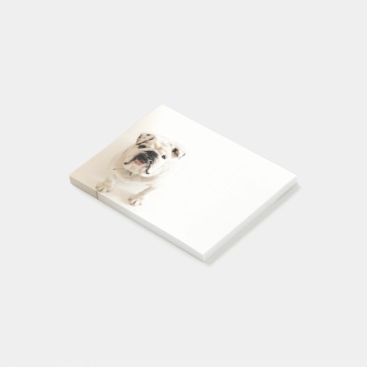 Foto van Loyal White Bulldog Post-it® Notes (Schuin)