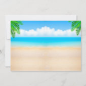 Foto van Luau verjaardaguitnodiging strand van Haw Kaart (Achterkant)