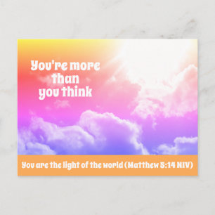 Foto van lucht Je bent het licht van de wereld Ora Briefkaart