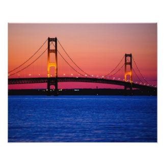 foto van Mackinac Bridge Foto Afdruk