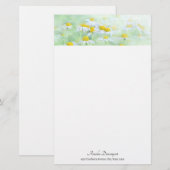 Foto van  madeliefjes in een veld briefpapier (Voorkant / Achterkant)