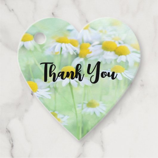 Foto van madeliefjes in een veld Dank u Bedankjes Labels (Voorkant)