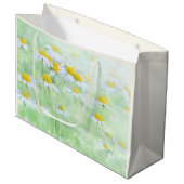 Foto van  madeliefjes in een veld groot cadeauzakje (Voorkant Gekanteld)