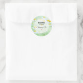 Foto van  madeliefjes in een veldkeuken ronde sticker (Tas)