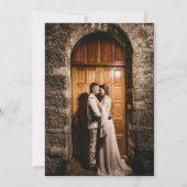 Foto van Magenta Calla Lily Waterverf Flower Weddi Save The Date (Achterkant)