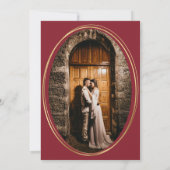 Foto van Magenta Calla Lily Waterverf Flower Weddi Save The Date (Achterkant)