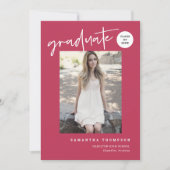 Foto van Magenta School Afstudeerder Modern Minima Kaart (Voorkant)