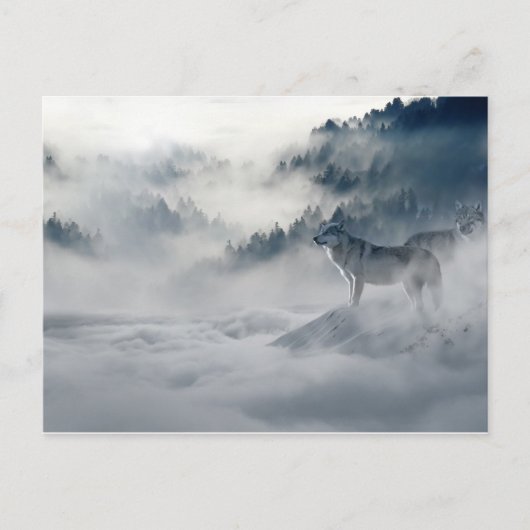 Foto van Magical Wolfs Winter Briefkaart (Voorkant)