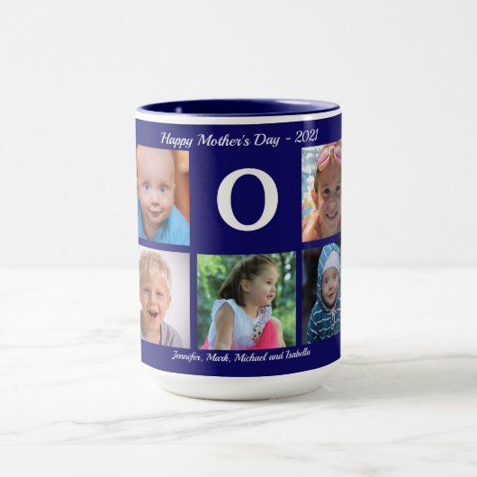 Foto van mama Collage Coffee Navy Blue Big Combo Mok (Midden)