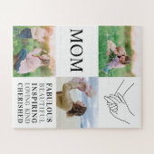 Foto van mama Collage Modern Typografie Legpuzzel (Horizontaal)