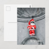 foto van Manneken Pis in Brussel België  Briefkaart (Voorkant / Achterkant)