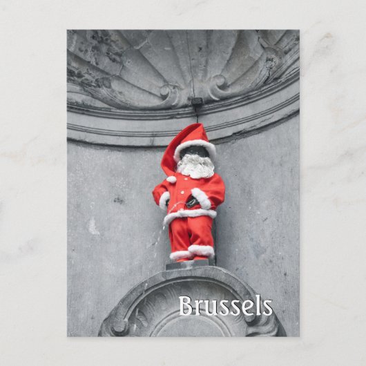 foto van Manneken Pis in Brussel België  Briefkaart (Voorkant)