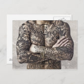 Foto van mannelijk Tattoo Briefkaart (Voorkant / Achterkant)