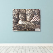 Foto van mannelijk Tattoo Canvas Afdruk (Insitu (Houten vloer))