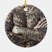 Foto van mannelijk Tattoo Keramisch Ornament (Achterkant)