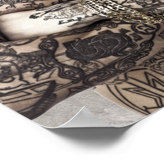 Foto van mannelijk Tattoo Poster (Hoek)