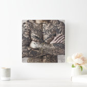 Foto van mannelijk Tattoo Vierkante Klok (Huis)